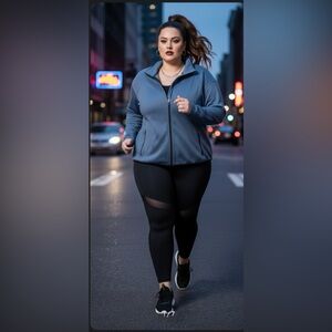 Eddie Bauer Women's Blue Full Zip Athletic Jacket - Size 2X